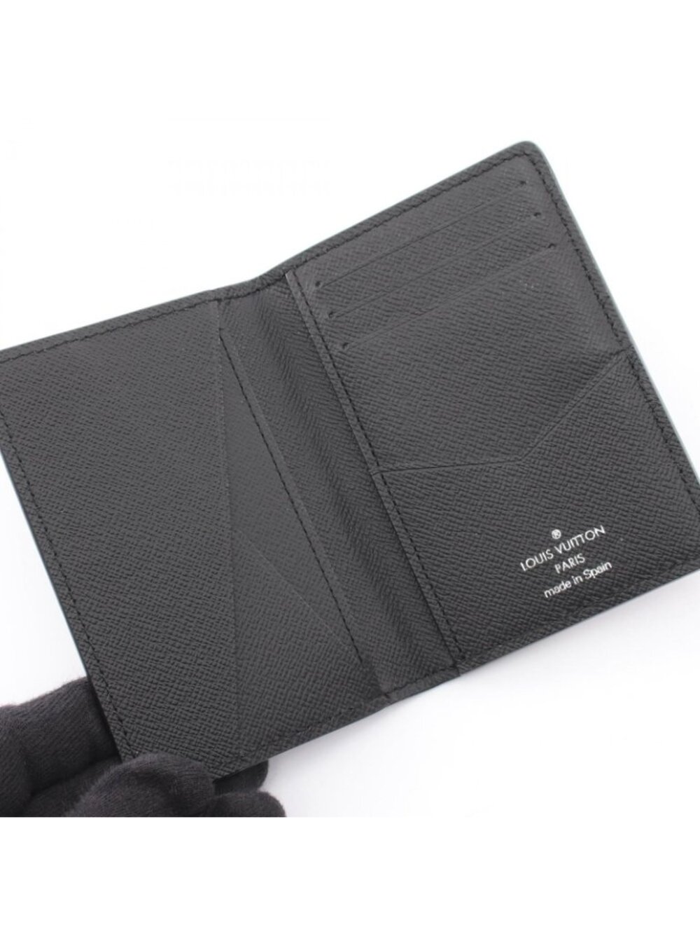 Louis Vuitton Card Case Organizer de Poche Noir Leather - Picture 3 of 6